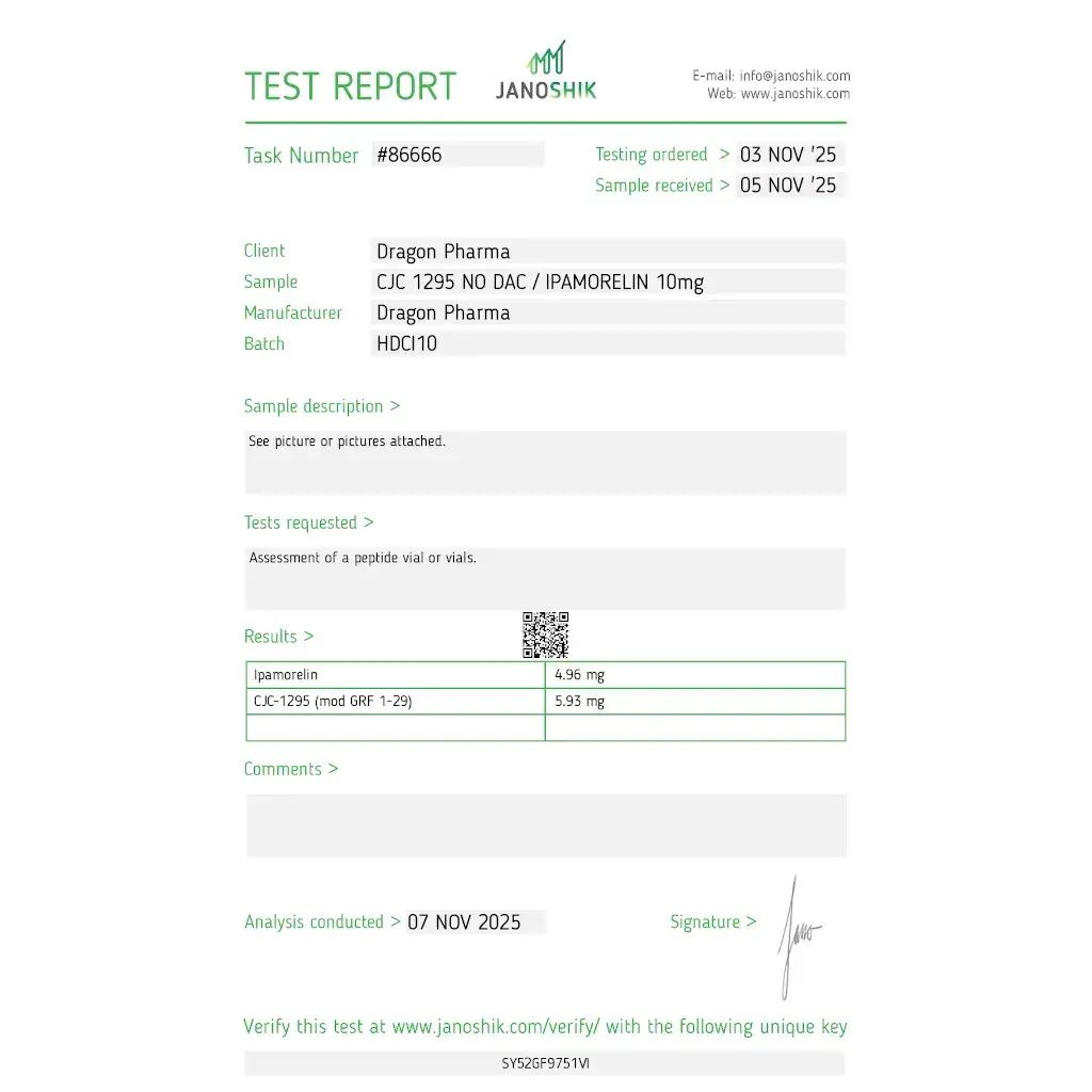 cjc 1295 no dac lab quality results
